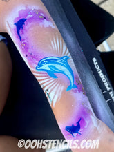Load image into Gallery viewer, T58 Dolphin Tattoo Stencil