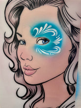 Load image into Gallery viewer, F14 LodieUp Brush Strokes #2 fACE Airbrush Stencil