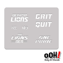 Load image into Gallery viewer, DTL05 - Lions Slogan Stencil 1