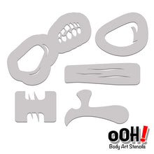 Load image into Gallery viewer, SB06 Mummy Face Stencil Set