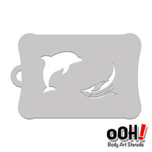 Load image into Gallery viewer, T58 Dolphin Tattoo Stencil
