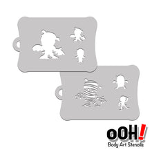Load image into Gallery viewer, T61 Mummy Halloween Tattoo Stencil