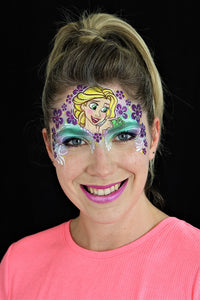 W04 Flower Wrap Face Painting Stencil