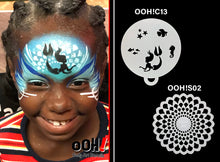 Load image into Gallery viewer, C13 Mermaid Swim Flip Face Paint Stencil