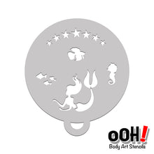 Load image into Gallery viewer, mermaid face paint stencil