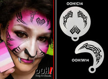 Load image into Gallery viewer, C14 Tribal Flip Face Paint Stencil