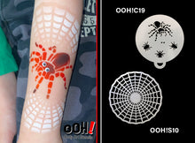 Load image into Gallery viewer, C19 Tarantula Spider Flip Face Paint Stencil