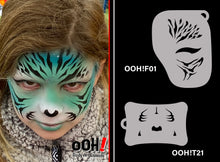 Load image into Gallery viewer, F01 Tiger Marks fACE Airbrush Stencil
