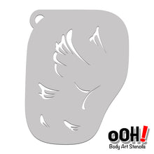 Load image into Gallery viewer, butterfly brush stroke airbrush face paint stencil