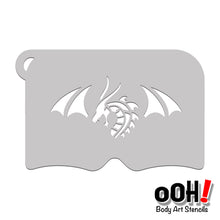 Load image into Gallery viewer, tribal dragon face paint airbrush stencil