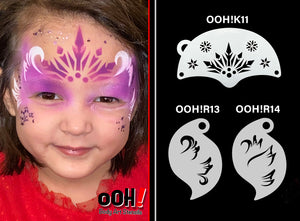 R12 Butterfly Brushstroke Airbrush Face Paint Stencil 1