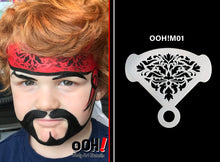Load image into Gallery viewer, M01 Damask Mirror Face Paint Stencil