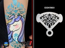 Load image into Gallery viewer, M01 Damask Mirror Face Paint Stencil