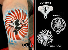 Load image into Gallery viewer, M03 Mermaid Mirror Face Paint Stencil