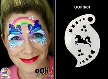 Load image into Gallery viewer, R01 Unicorn Storm Face Paint Stencil
