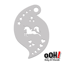 Load image into Gallery viewer, jumping unicorn face paint stencils airbrush