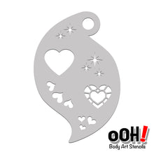 Load image into Gallery viewer, jewel heart face paint stencil airbrush