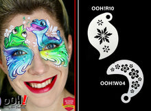 Load image into Gallery viewer, W04 Flower Wrap Face Painting Stencil