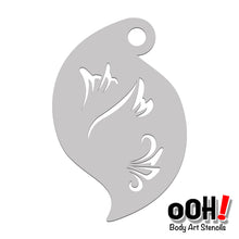 Load image into Gallery viewer, face paint brush stroke stencil airbrush