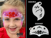 Load image into Gallery viewer, K07 Valentine Heart Mask Face Paint Stencil