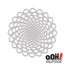 Load image into Gallery viewer, teardrop water droplet mandala face paint airbrush stencil
