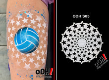 Load image into Gallery viewer, S05 Stars Sphere Airbrush &amp; Face Paint Stencil