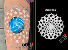 Load image into Gallery viewer, S05 Stars Sphere Airbrush & Face Paint Stencil