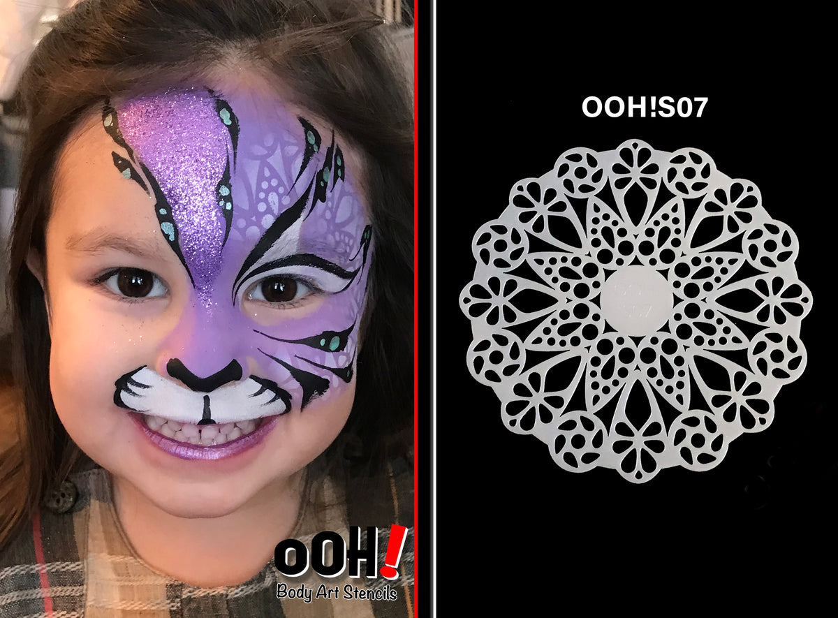 S09 Honeycomb Sphere Airbrush & Face Paint Stencil – Ooh! Body Art Stencils