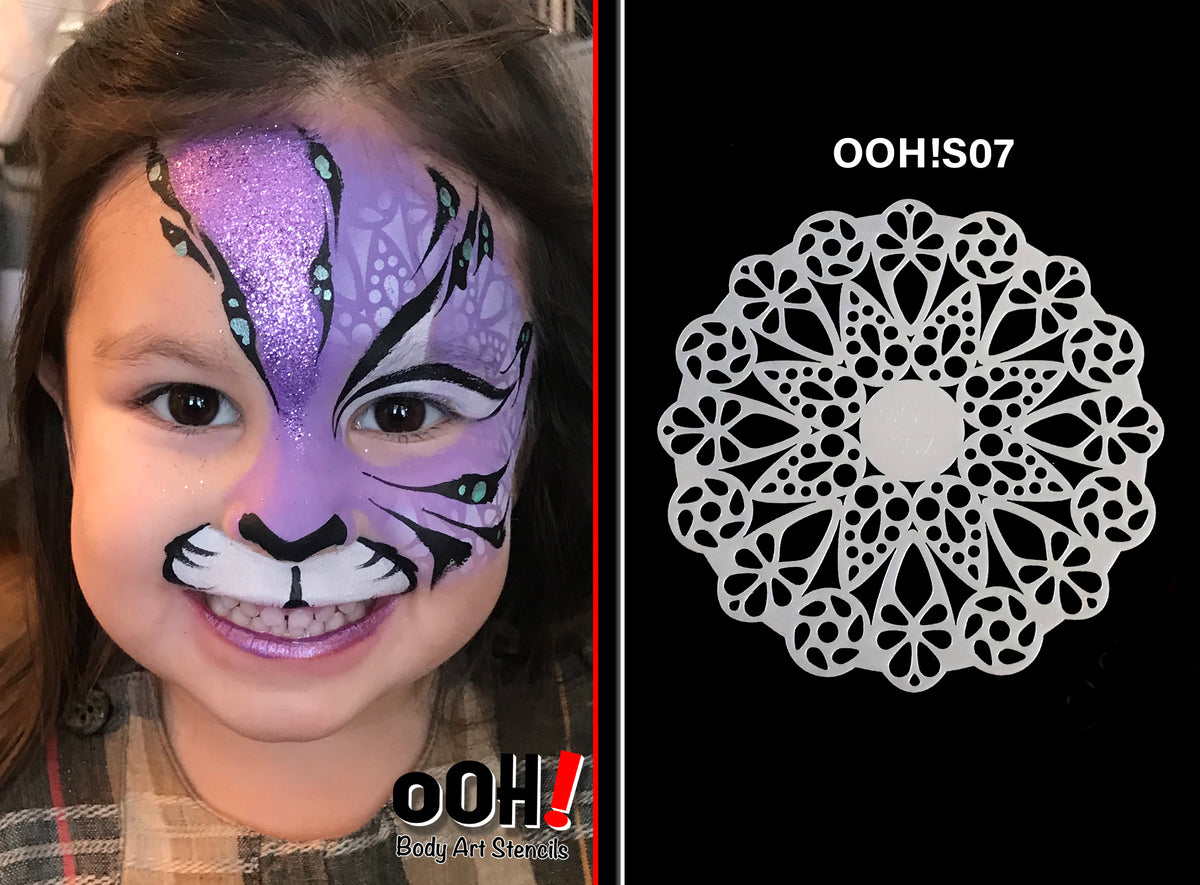 S07 Carnival Sphere Airbrush & Face Paint Stencil – Ooh! Body Art Stencils s07-carnival-sphere-airbrush-face-paint-stencil-ooh-body-art-stencils