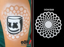 Load image into Gallery viewer, S09 Honeycomb Sphere Airbrush &amp; Face Paint Stencil