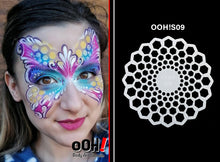 Load image into Gallery viewer, S09 Honeycomb Sphere Airbrush &amp; Face Paint Stencil