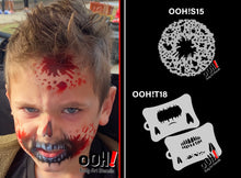 Load image into Gallery viewer, S15 Blood Splatter Sphere Airbrush & Face Paint Stencil