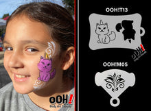 Load image into Gallery viewer, M05 Swirly Mirror Face Paint Stencil