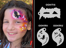 Load image into Gallery viewer, R12 Butterfly Brushstroke Airbrush Face Paint Stencil 1