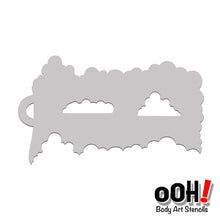Load image into Gallery viewer, cloud airbrush tattoo stencil face paint