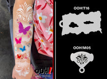Load image into Gallery viewer, T16 Cloud Texture Airbrush Tattoo Stencil 2