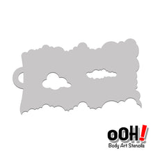 Load image into Gallery viewer, cloud airbrush tattoo stencil face paint