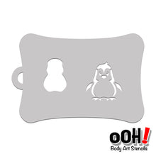 Load image into Gallery viewer, penguin airbrush tattoo stencil face paint