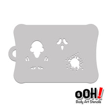 Load image into Gallery viewer, T39 Ghost Face Tattoo Stencil