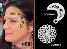 Load image into Gallery viewer, W02 Star Wrap Face Painting Stencil