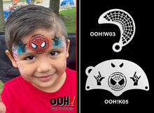 Load image into Gallery viewer, W03 Spiderweb Wrap Face Painting Stencil