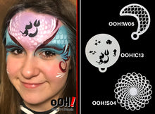 Load image into Gallery viewer, W06 Mermaid Scales Wrap Face Painting Stencil