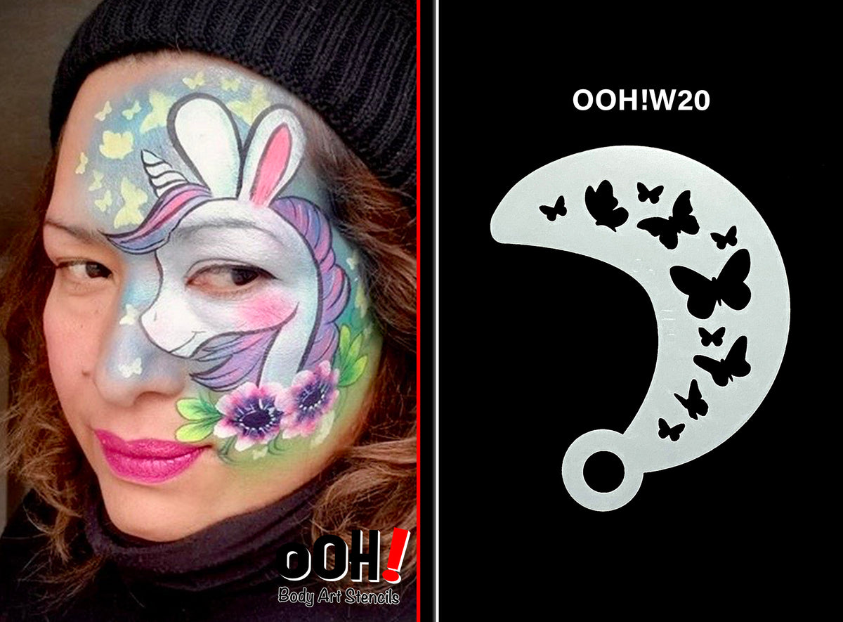 JPDTAP 103 Face Painting Double Stencil - Big Eyes Fairy – Vivid Glitter