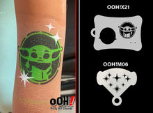 Load image into Gallery viewer, M06 Twinkle Star Mirror Face Paint Stencil