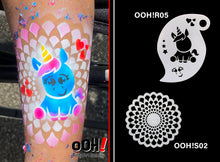 Load image into Gallery viewer, R05 Baby Unicorn Storm Airbrush Stencil