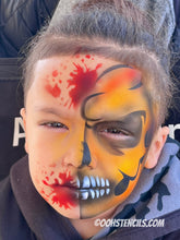 Load image into Gallery viewer, F09 Skull fACE Airbrush Stencil Set