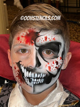 Load image into Gallery viewer, F09 Skull fACE Airbrush Stencil Set