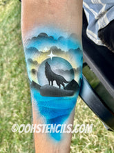 Load image into Gallery viewer, T15 Cloud Texture Airbrush Tattoo Stencil 1