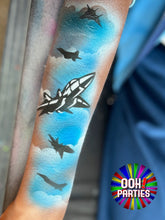 Load image into Gallery viewer, T53 Fighter Jet Tattoo Stencil