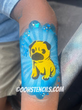Load image into Gallery viewer, T49 Pug Puppy Tattoo Stencil